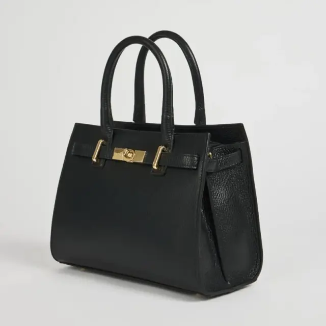 Τσάντα Borsa Grace in pelle Togo Nera GR-DO-NE Μαύρο - ONESIZE 2