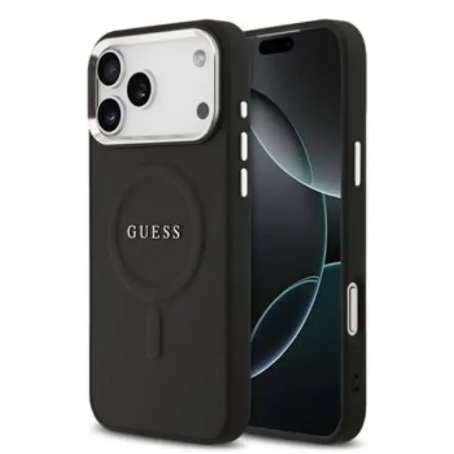 Guess PU Saffiano MagSafe Case for iPhone 17 Pro Max Black