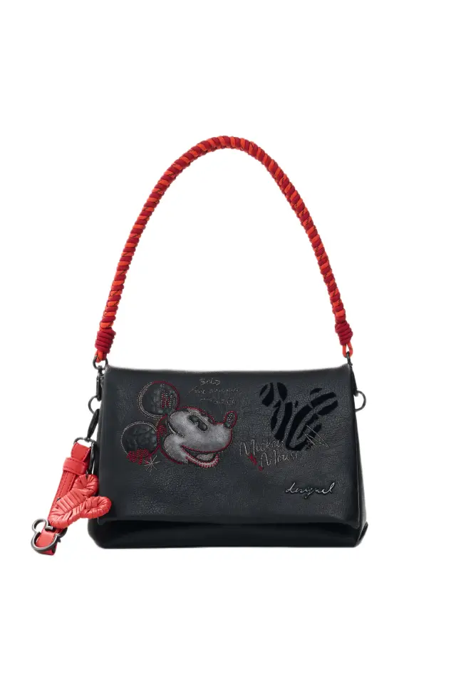 Desigual - Γυναικεία Τσάντα Χειρός Mickey Face Venecia 4 26WAXP98-2000 Μαύρο
