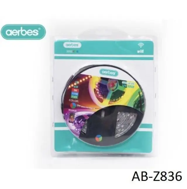 Aerbes AB-Z836 Ταινία LED Τροφοδοσίας 12V RGB Μήκους 5m με Τηλεχειριστήριο Τύπου SMD5050 2