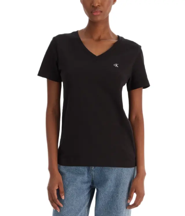 Calvin Klein γυναικείο t-shirt V με λογότυπο LV047B205G-1