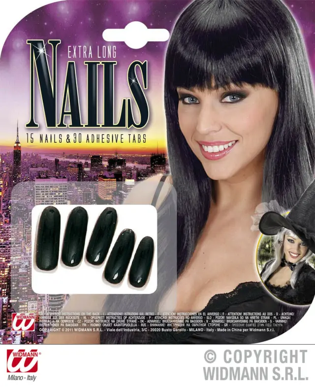 Widmann Extra Long Nails Black 3058X