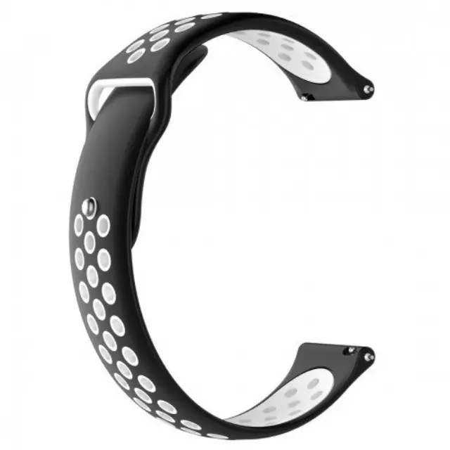 Silicone Band For Gear S3 46mm/ Stratos/ Watch GT/GTR/GT2/(Fits all 22mm) OEM - Black White