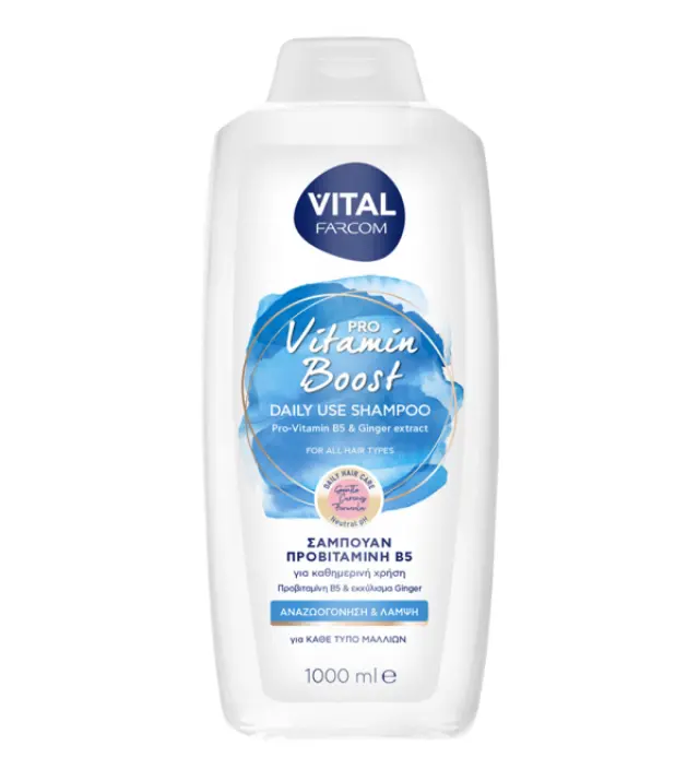 Farcom Vital Pro Vitamin Boost Σαμπουάν με Προβιταμίνη Β5 1000ml