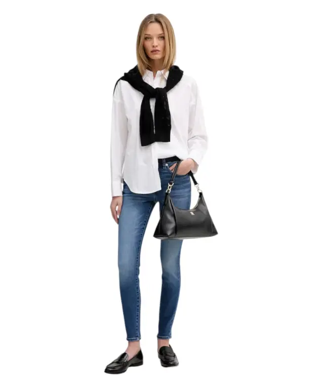 Calvin Klein - Γυναικείο Παντελόνι Jeans Mid Rise Skinny Indigo Station LV047G922G-3N9 Μπλε 2