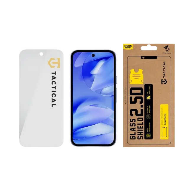 Tactical Glass Shield 2.5D for Google Pixel 9a/10a Clear 3