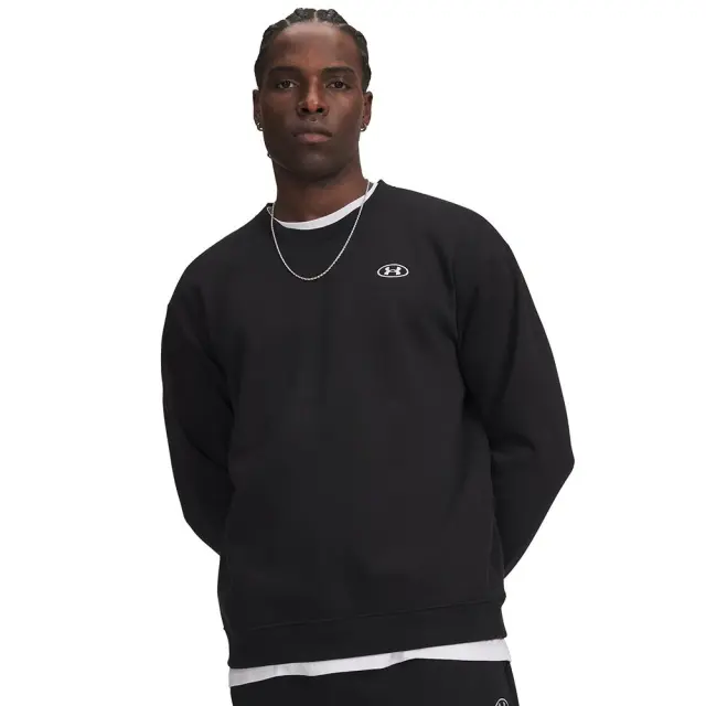 Under Armour Men's Rival Fleece Crew Sweatshirt Μαύρο 6013447-008 (Under Armour) - Large