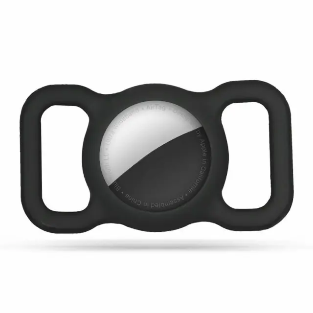 Tech-Protect® Smooth Θήκη Κολάρου Κατοικιδίων Σιλικόνης για AirTag σε Μαύρο