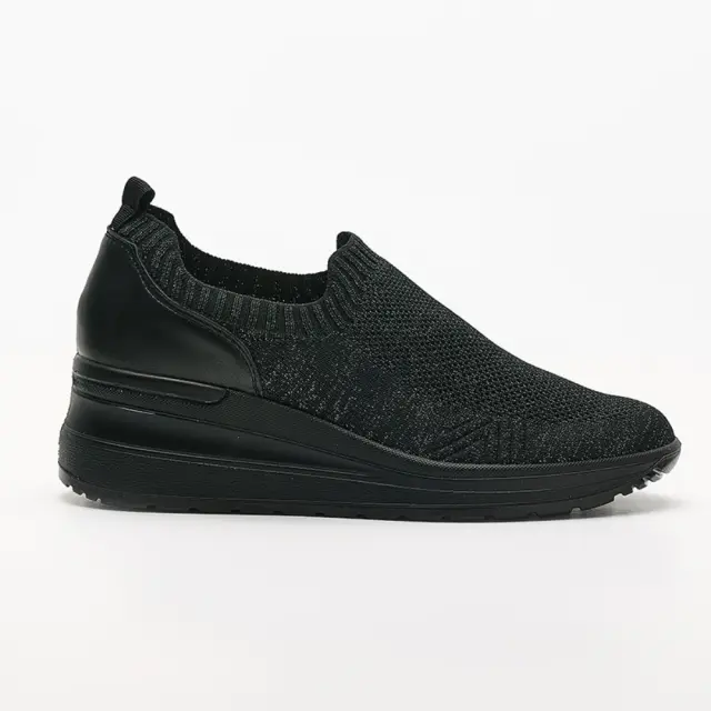 Imac Μοκασίνια-Loafers Γυναικείο ύφασμα Flyknit/δέρμα Μαύρο IMA/555720 NERO