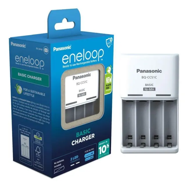 Panasonic Eneloop BQ-CC51 EKO Rechargeable battery charger Ni-MH (PAN19640) PANASONIC BATTERY