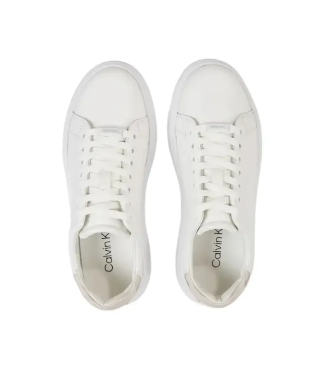 Calvin Klein - Γυναικεία Sneakers Raised Cupsole Lace Up HW0HW01668-OK7 Λευκό 3
