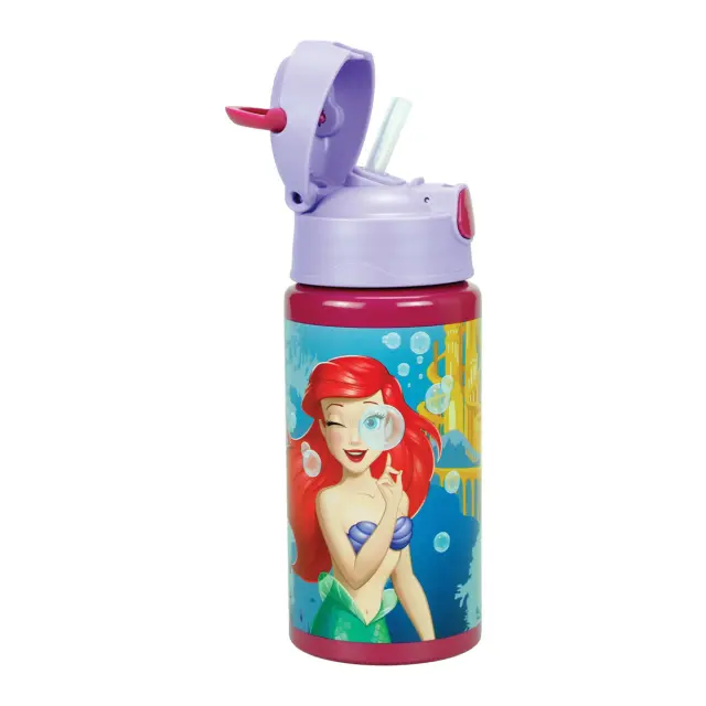 Παγούρι αλουμινίου με καλαμάκι Disney Mermaid 500ml 2