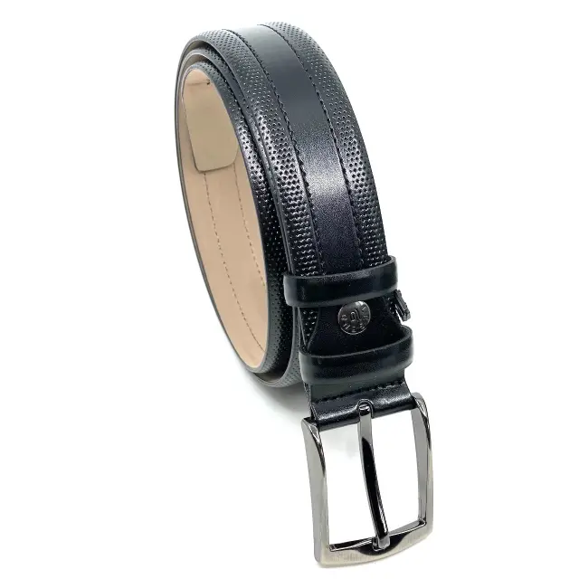 Μαύρη Ζώνη P.U. Leather με Γαζί 3,5 cm 2