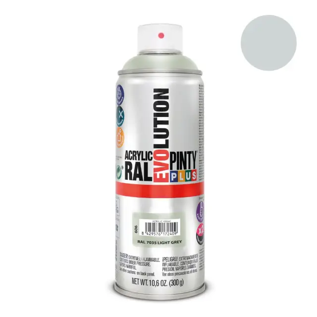Pinty Plus Evolution Gloss Σπρέι βαφής ακρυλικό 400ml Light Grey / RAL7035G
