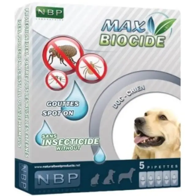 Max Biocide Αντιπαρασιτικές Αμπούλες Σκύλου (5 Τμχ) 5τμχ x 1ml