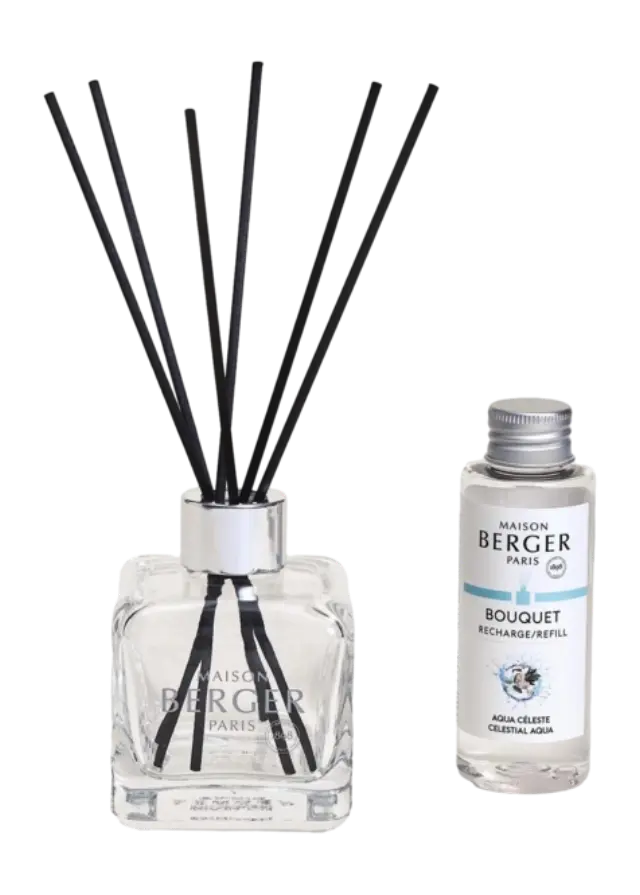 Maison Berger Paris Bouquet Cube Diffuser AQUA CELESTIAL Διαχύτης Αρώματος με stick’s και άρωμα 100ml 2