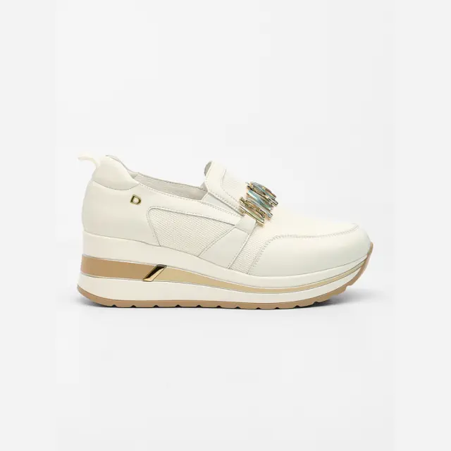 Donna Serena Sneakers Γυναικείο δέρμα/ύφασμα Άσπρο DSE/6039 BIANCO