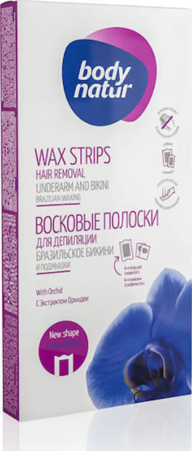 Body Natur Wax Strips Underarm & Bikini 12τμχ