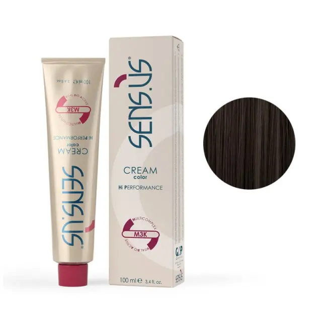 Sensus M3K Permanent Hair Color 4.03 Warm Brown 100ml - (μόνιμη βαφή καστανό ζεστό)