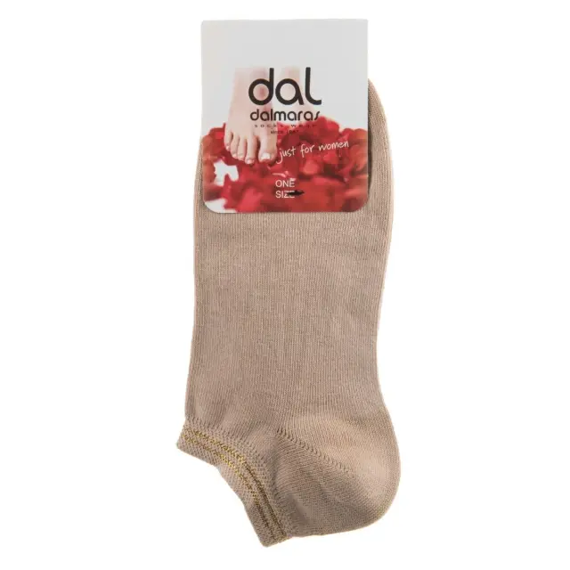 Γυναικεία τερλίκια με Lurex Dalmaras Socks 902 One Size Μπεζ - Χρυσό