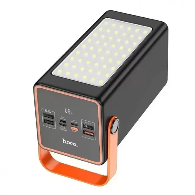 Hoco Power Bank 100000mAh με Θύρες USB-A και USB-C Μαύρο DB49