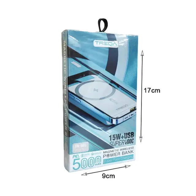 Treqa Power Bank με Μαγνητική Ασύρματη Φόρτιση 5000Mah 15W+USB TR-966 - Magnetic Wireless Power Bank Super Fast Charging 017126 2