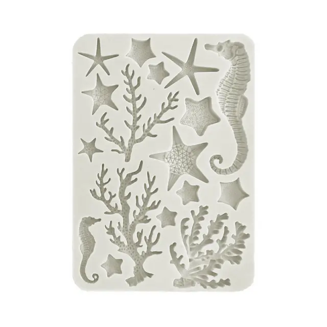 Καλούπι σιλικόνης A5, 15×21cm, Stamperia, Sea Land, Corals