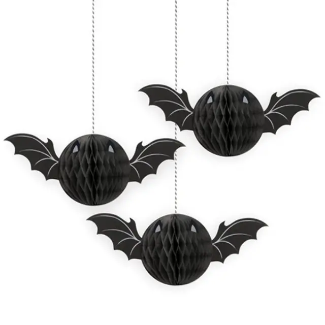 Κρεμαστά Διακοσμητικά Νυχτερίδα Halloween Party / 3 τμχ