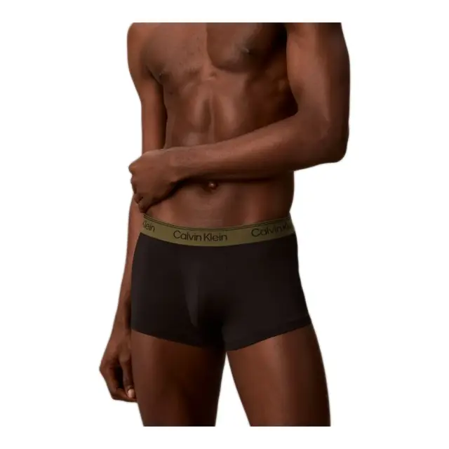 Calvin Klein Ανδρικό Boxer Low Rise Trunk Micro Stretch - Τριπλό Πακέτο, Χρώμα Black W-Bronze Flash Wb-Black-Oliv 3
