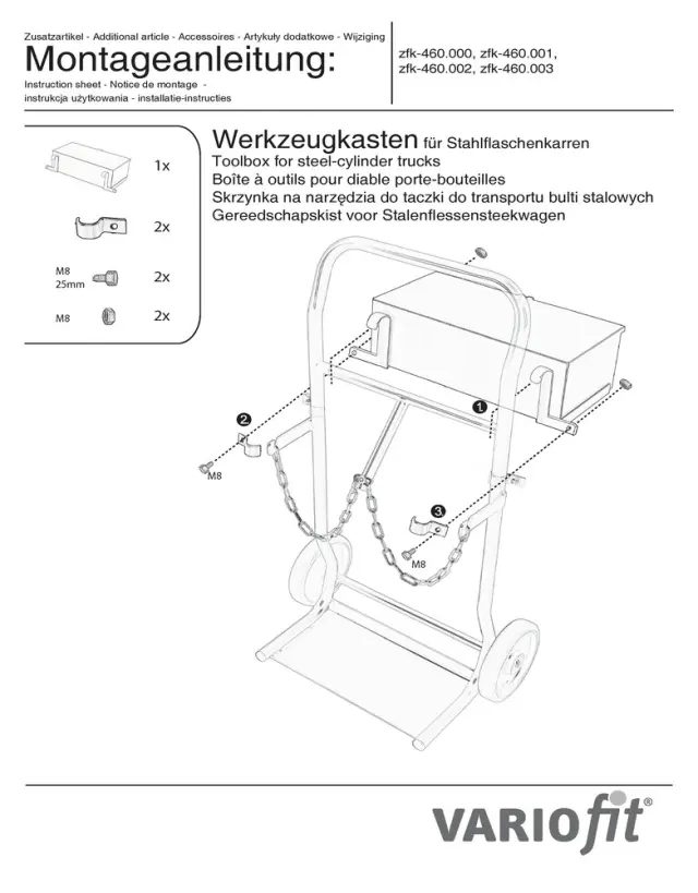 Variofit zfk-460.001 Εργαλειοθήκη Μεταλλική 3