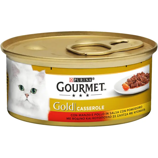Gourmet Gold Casserole Βοδινό-Κοτόπουλο σε Σάλτσα Ντομάτας 85gr