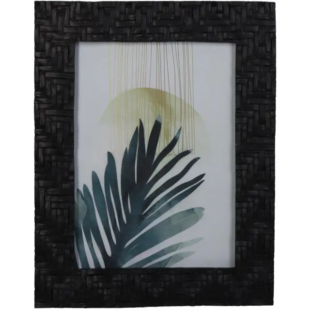 Κορνίζα Πλεκτή Μαύρο Polyresin 13x18cm