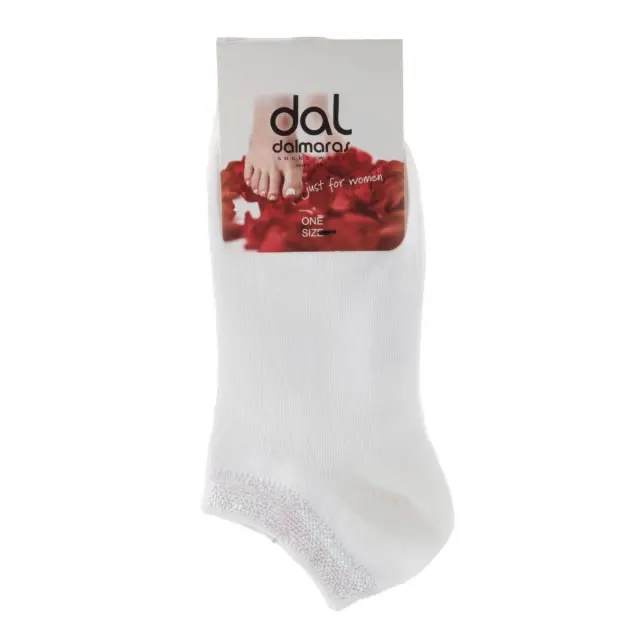 Γυναικεία τερλίκια με Lurex Dalmaras Socks 903 One Size Λευκό - Λευκό