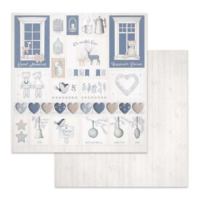 Χαρτί Scrapbooking Stamperia Διπλής Όψης - Christmas Decorations - 31x30cm