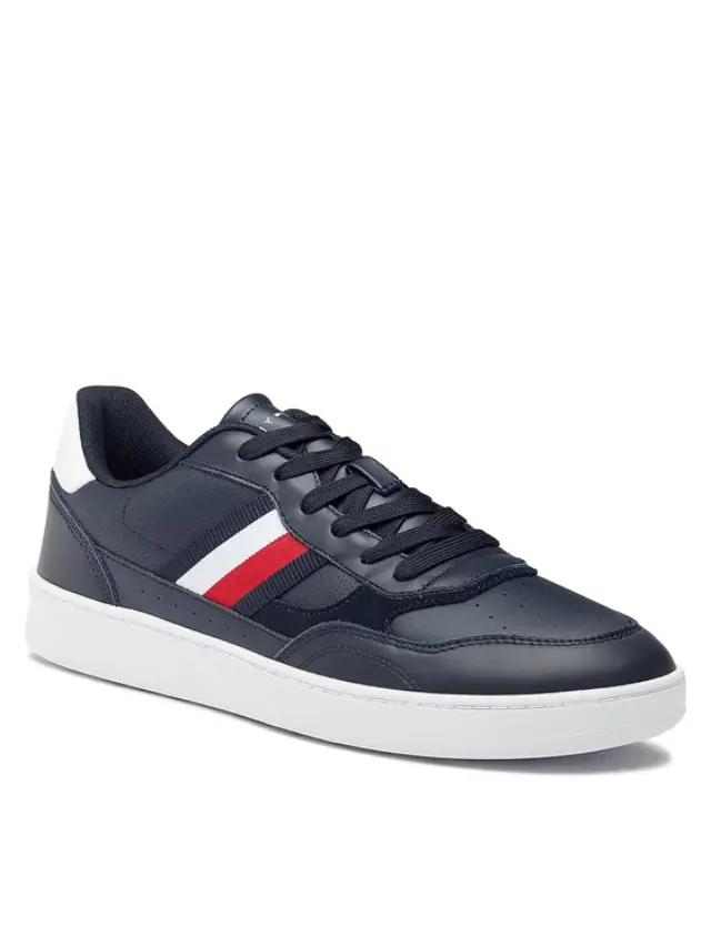 Tommy Hilfiger - Ανδρικά Sneakers Court Cupsole Retro Lth Stripes FM0FM04828-DW5 Μπλε 3