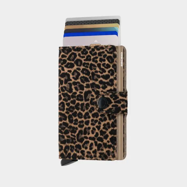 Δερμάτινο Πορτοφόλι Secrid Miniwallet Leo Beige Λεοπάρ - ONESIZE
