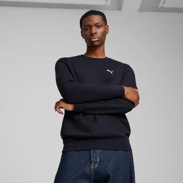 Puma Men's Essentials Small Logo Crew Fleece Sweatshirt Μπλε Σκούρο 682566-16 (Puma) - Medium