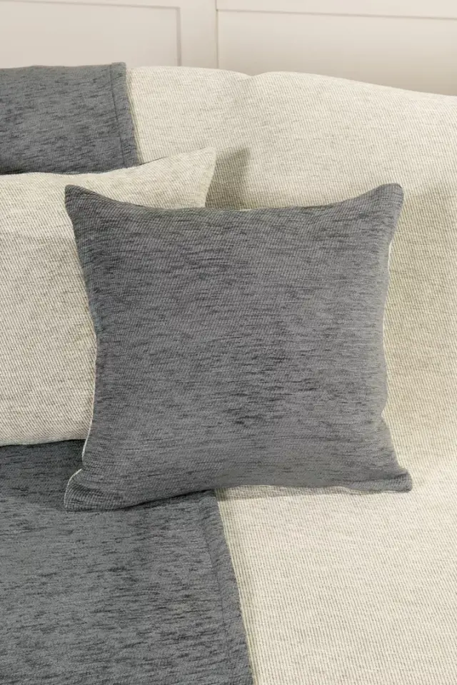 Διακοσμητική Μαξιλαροθήκη Caldo - Gray / Ivory Γκρι, Εκρού Μαξιλαροθήκη 45x45