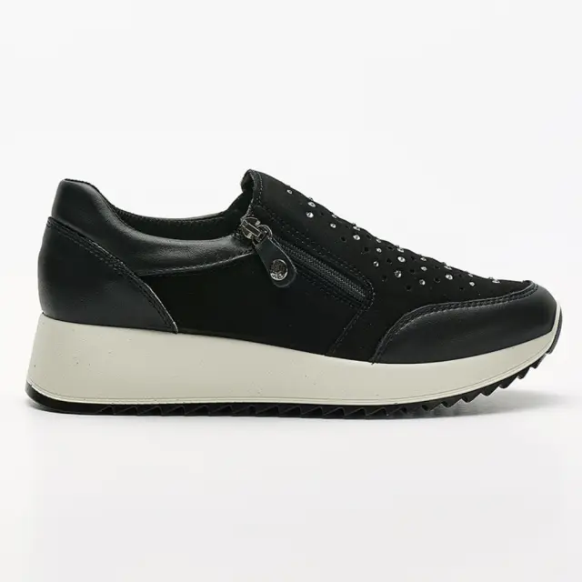 Imac Sneakers Γυναικείο δέρμα/δέρμα Nubuck Μαύρο IMA/556930 BLACK