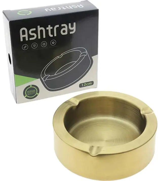 Μεταλλικό Τασάκι Gold Χρυσό - 12cm 2