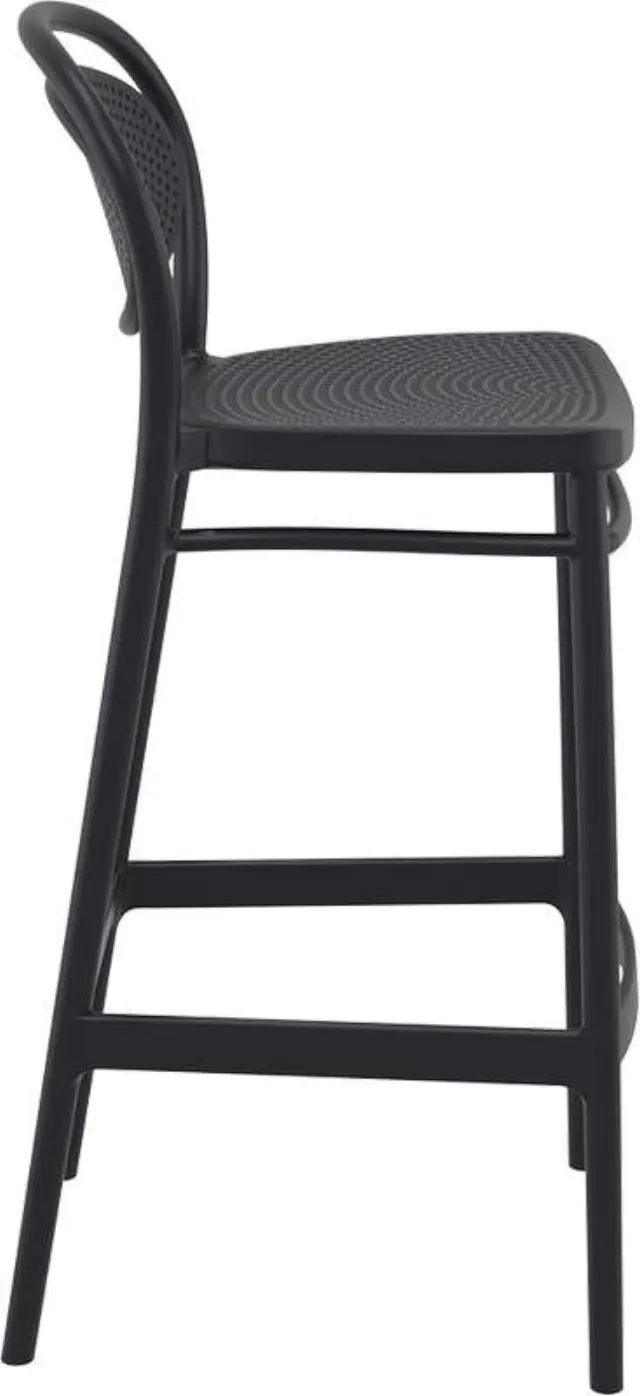 Σκαμπό Bar MARCEL Μαύρο PP 45x52x106cm 3