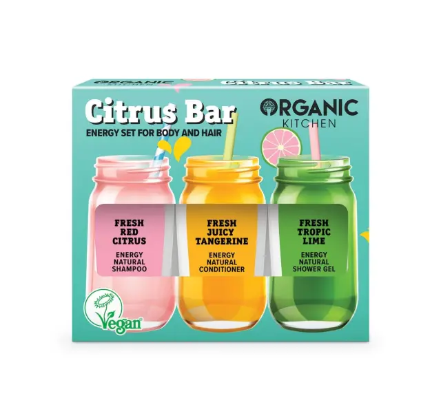 Natura Siberica Organic Kitchen Energy Σετ Περιποίησης Μαλλιών με Σαμπουάν και Conditioner 3τμχ