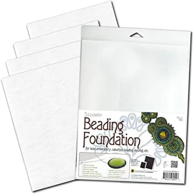 Επιφάνεια Κεντήματος Χάντρας Bead Foundation - White - 21.6x28cm - 4τεμ