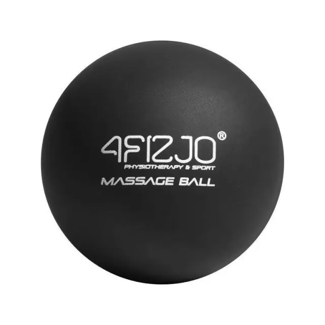 4FIZJO Lacrosse Μπάλα Μασάζ Σιλικόνης Πολύ Σκληρή Μαύρο (6,25cm) - 1196