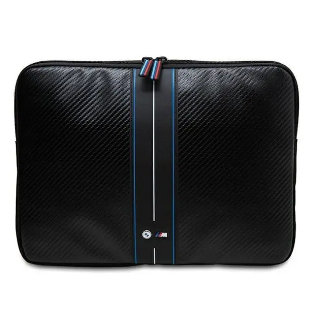 BMW Θήκη Κινητού Carbon & Blue Stripe 14" Black