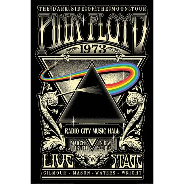 Αφίσα Pink Floyd Live At Radio City Music Hall 1973 61x91,5εκ - PP35021