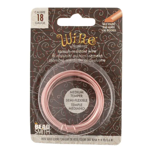 Σύρμα Ημικυκλικό Rose Gold Color 1mm - 3.65m
