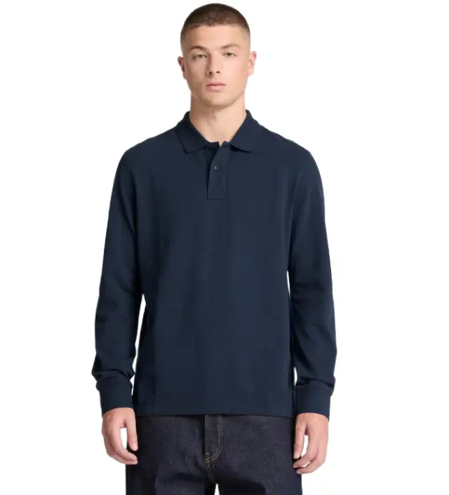 Timberland - Ανδρικό Μακρυμάνικο Polo Πικέ Millers River Ls TBC0YHBE-433 Μπλε
