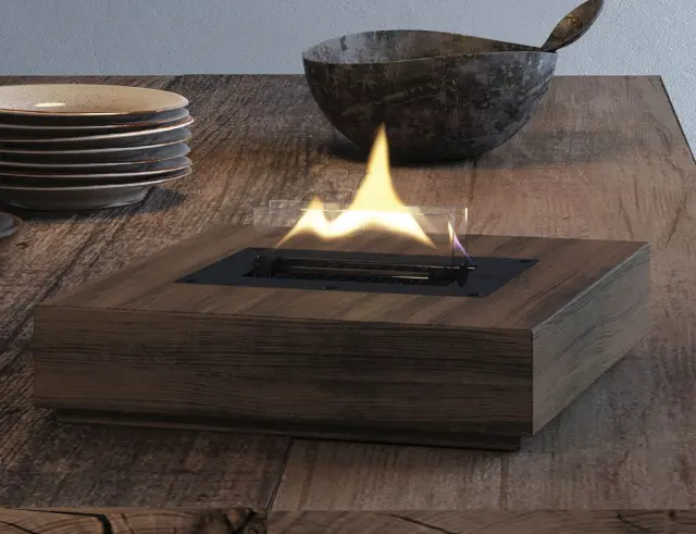 Επιτραπέζια Εστία Φωτιάς Holly Tenderflame με διάρκεια καύσης 4 - 5 ώρες, χωρητικότητα δεξαμενής 500ml και διαστάσεις 30x30x11cm - Black TF-600036