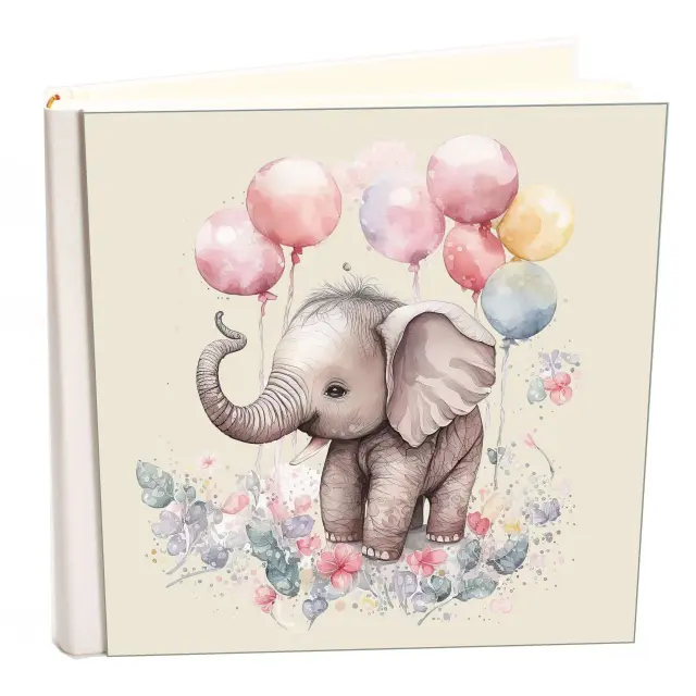 Άλμπουμ my album elephant 32 boho style με ριζόχαρτο 35x35cm και κουτί άλμπουμ